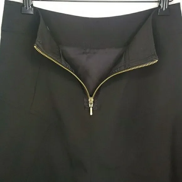 Express Design Studio Black A Line Circle Skirt Zip Back Women's Size 6 Y2K 90s - Picture 6 of 12